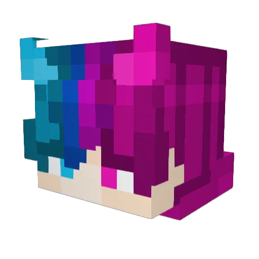 leonze1 Minecraft avatar head, 3D render