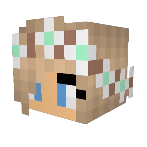 leopard105 Minecraft avatar head, 3D render