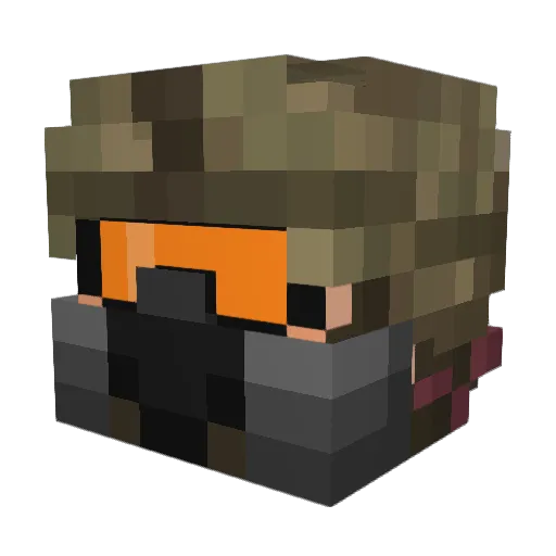 leopoldoct Minecraft avatar head, 3D render