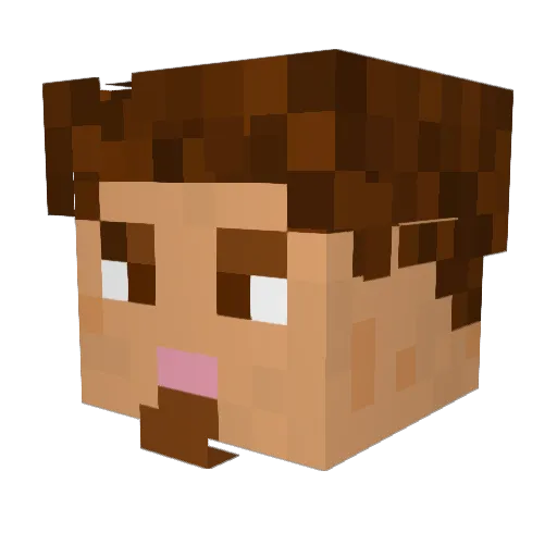 leorafaw Minecraft avatar head, 3D render