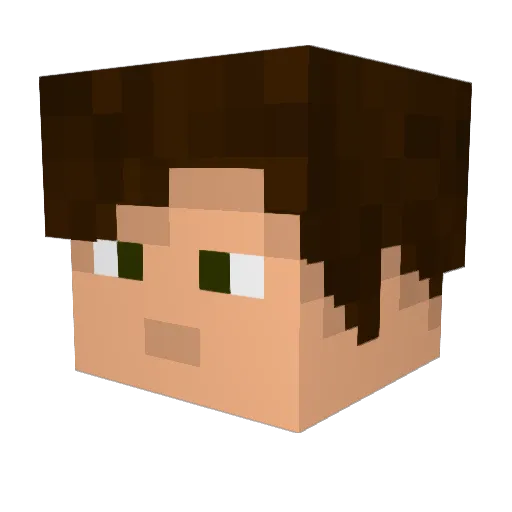 leoricaquila Minecraft avatar head, 3D render