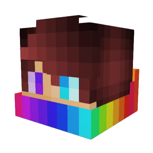 leoteur Minecraft avatar head, 3D render