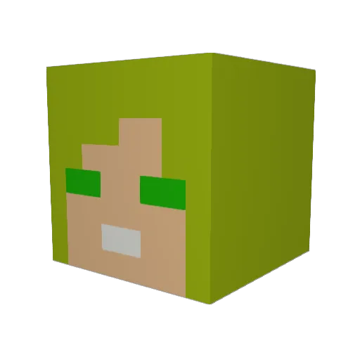leovesel Minecraft avatar head, 3D render