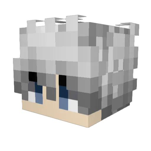 leowiki Minecraft avatar head, 3D render