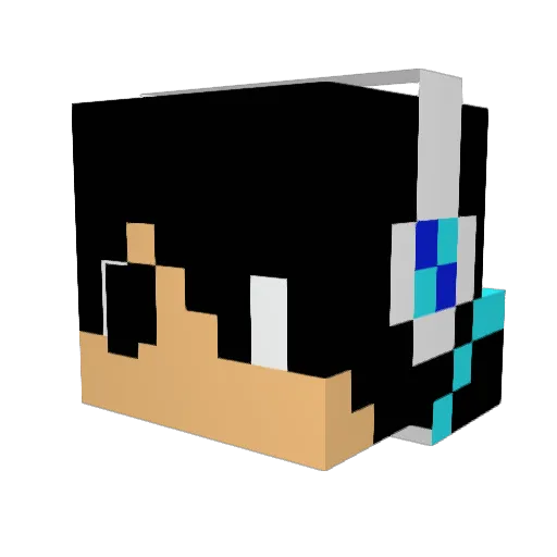 leoyun Minecraft avatar head, 3D render