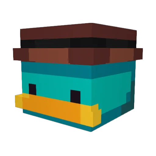 lepetitrobot Minecraft avatar head, 3D render