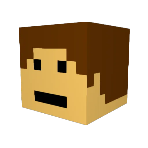 lephiloup Minecraft avatar head, 3D render