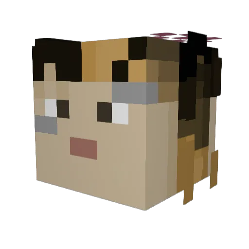 leppito Minecraft avatar head, 3D render