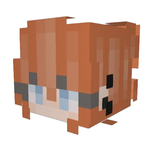 leprechaunk Minecraft avatar head, 3D render