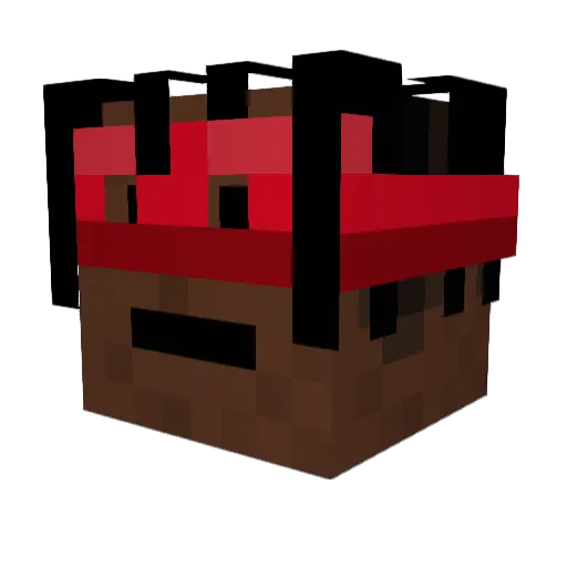 leptitrissay Minecraft avatar head, 3D render