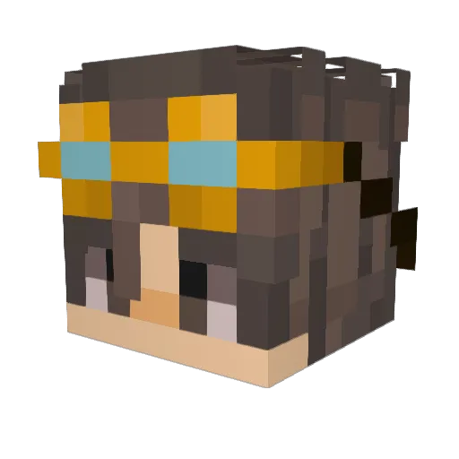 leqidaxs Minecraft avatar head, 3D render