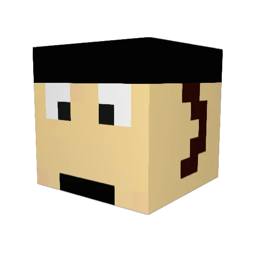 lequij Minecraft avatar head, 3D render
