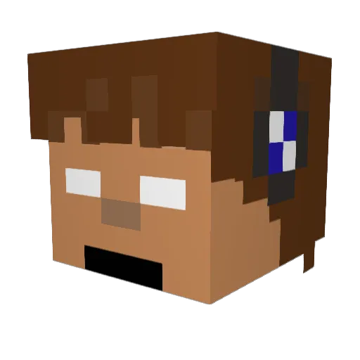 lerbrony Minecraft avatar head, 3D render