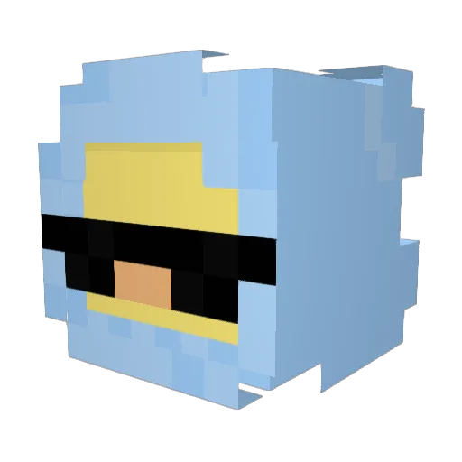 lernss_ Minecraft avatar head, 3D render