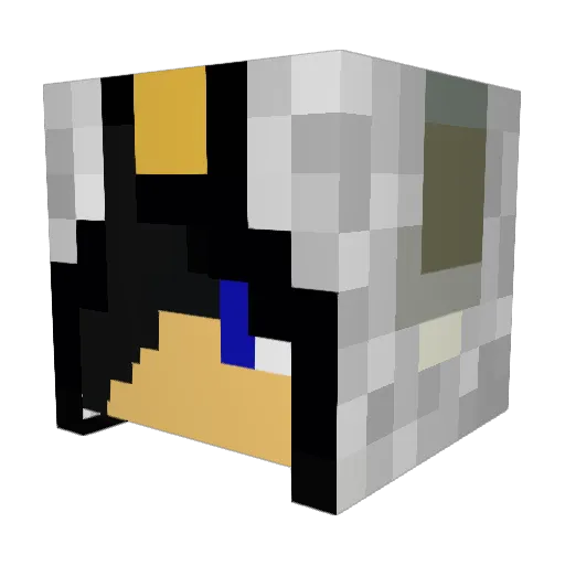 leroux250 Minecraft avatar head, 3D render