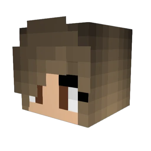 lerpz Minecraft avatar head, 3D render