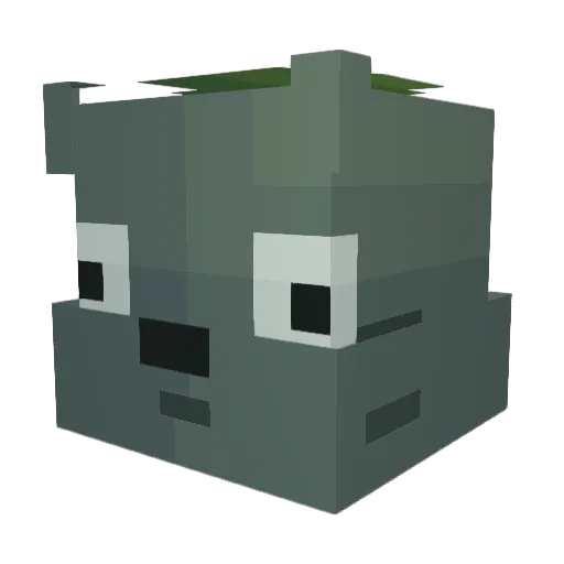 lerzare Minecraft avatar head, 3D render