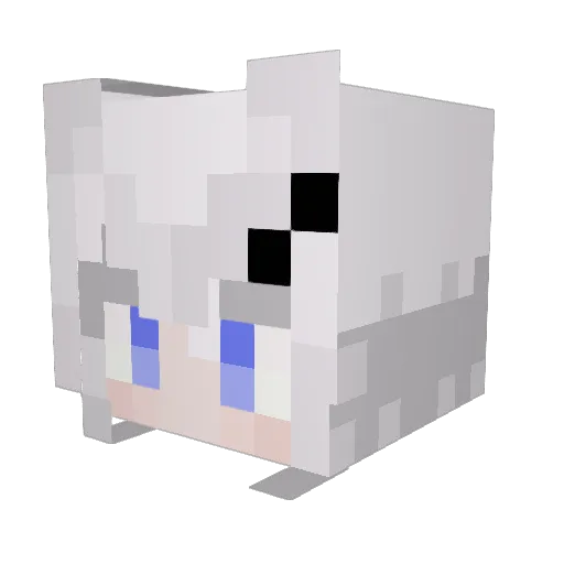 les7404 Minecraft avatar head, 3D render