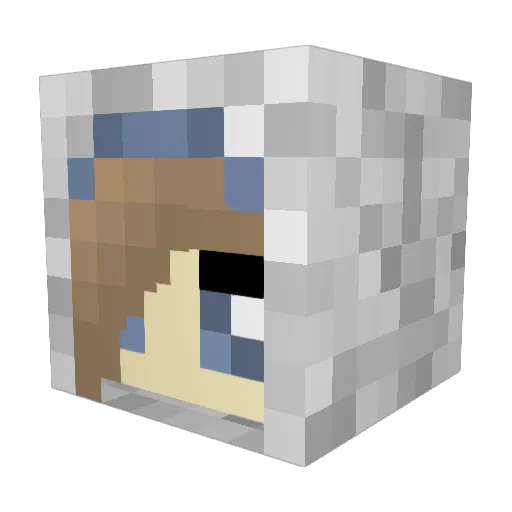 les_sisters Minecraft avatar head, 3D render