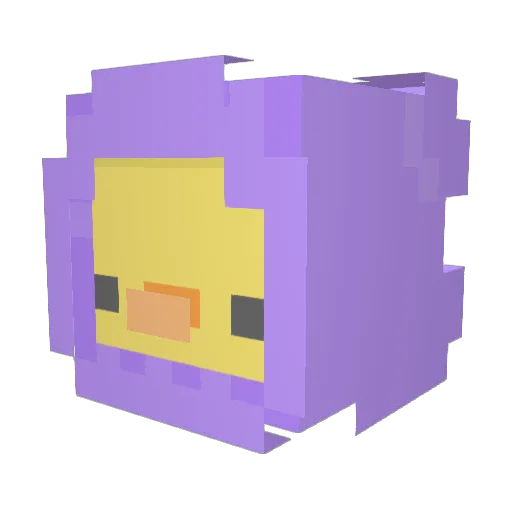 lesaintpoulet Minecraft avatar head, 3D render