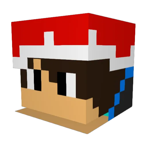 lesawc Minecraft avatar head, 3D render