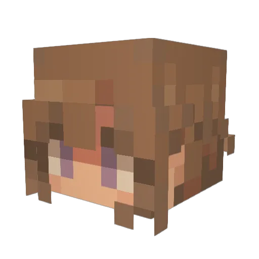 lesbianyearning Minecraft avatar head, 3D render