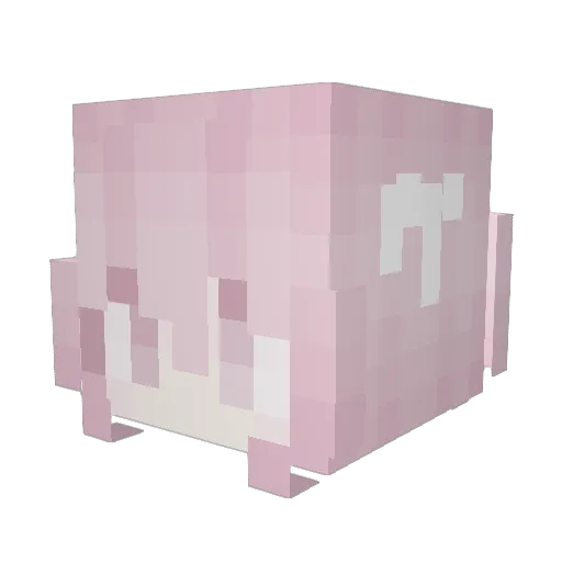 lesbies Minecraft avatar head, 3D render