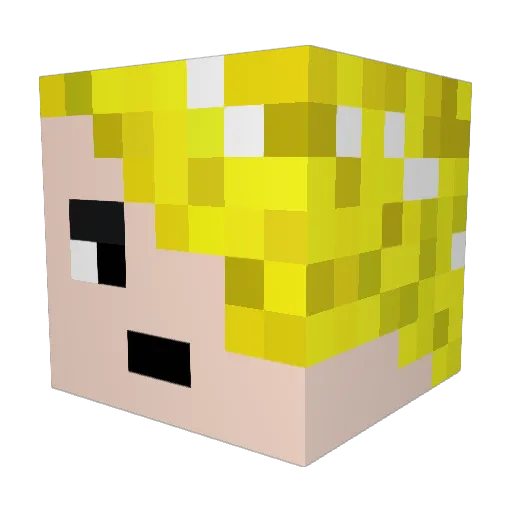 leshkaone_YT1 Minecraft avatar head, 3D render