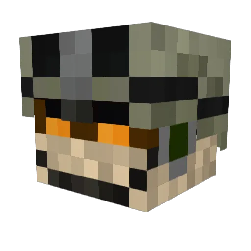 lesjon Minecraft avatar head, 3D render