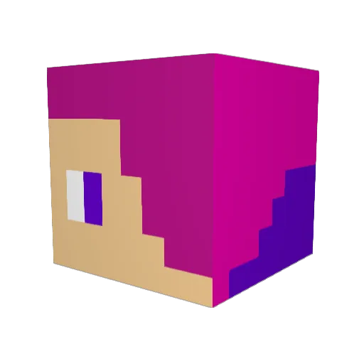 leskip Minecraft avatar head, 3D render