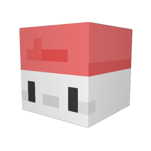 leskj Minecraft avatar head, 3D render