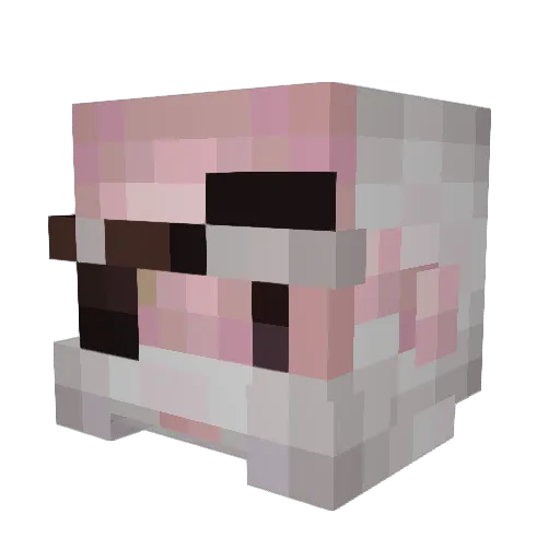 lesoff Minecraft avatar head, 3D render