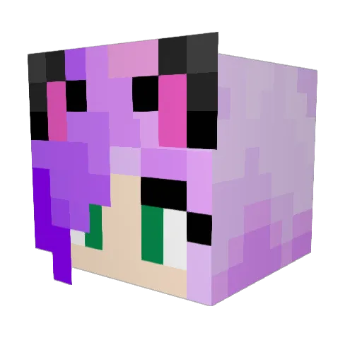 lessfantastic Minecraft avatar head, 3D render