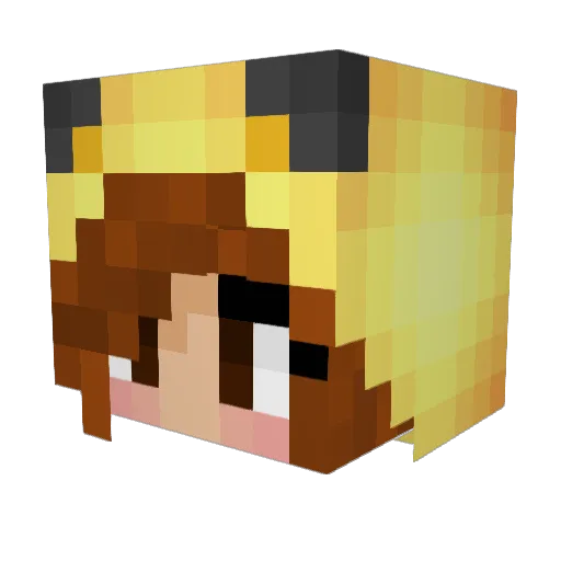 lessies Minecraft avatar head, 3D render