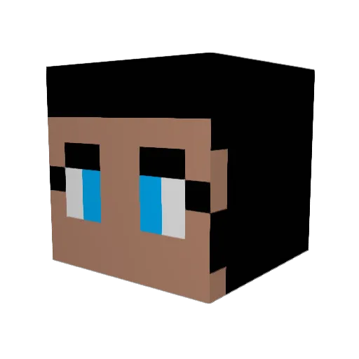 lesstat Minecraft avatar head, 3D render
