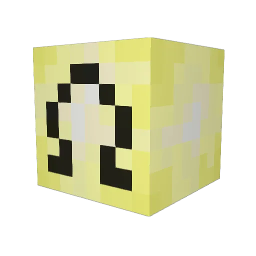 lest1_ Minecraft avatar head, 3D render