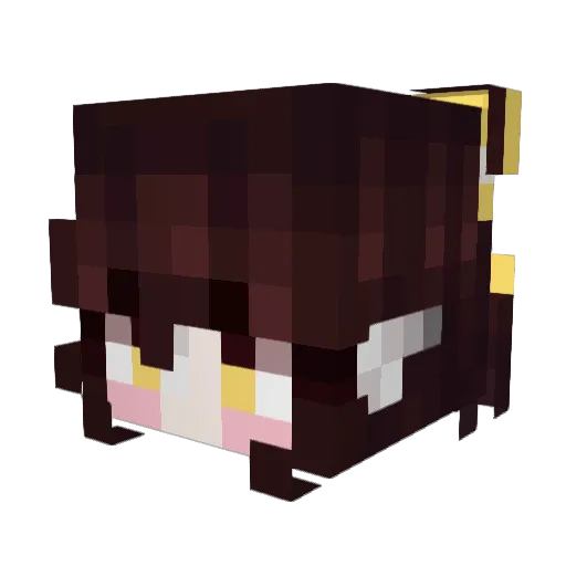 lesyaedka Minecraft avatar head, 3D render