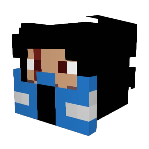 letaldir Minecraft avatar head, 3D render