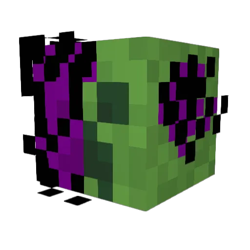 lethalvert Minecraft avatar head, 3D render