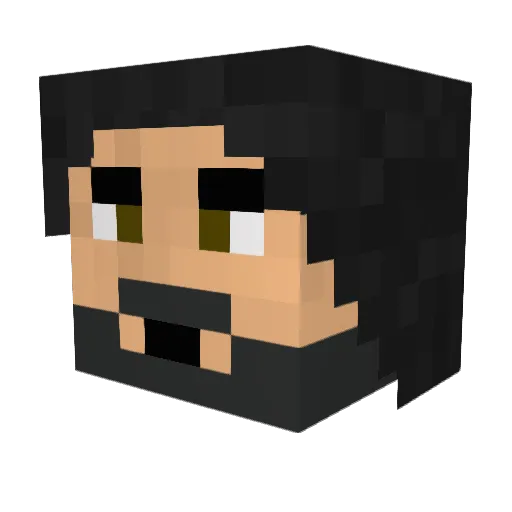 lethargicllama7 Minecraft avatar head, 3D render