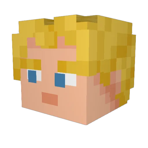 letho_1488 Minecraft avatar head, 3D render