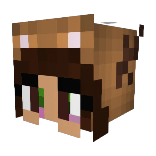 leticiq Minecraft avatar head, 3D render
