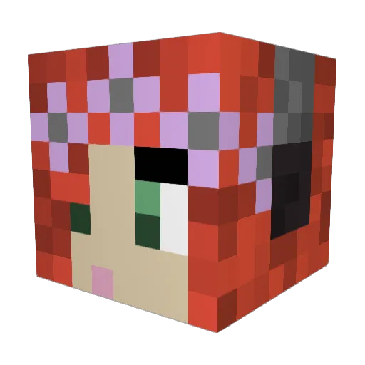 letmego212 Minecraft avatar head, 3D render