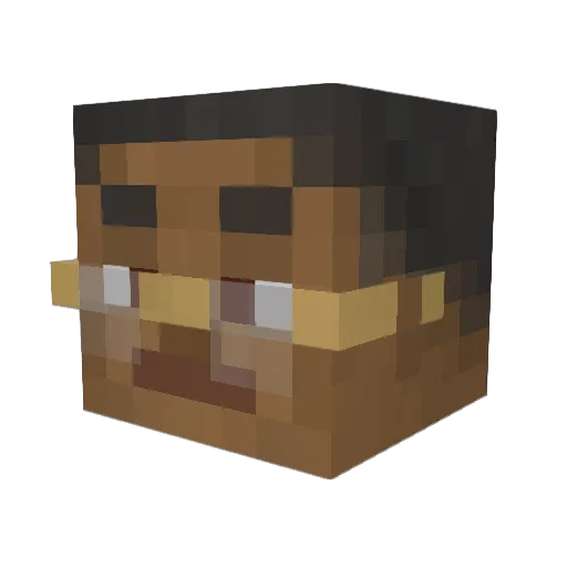 letroflom Minecraft avatar head, 3D render