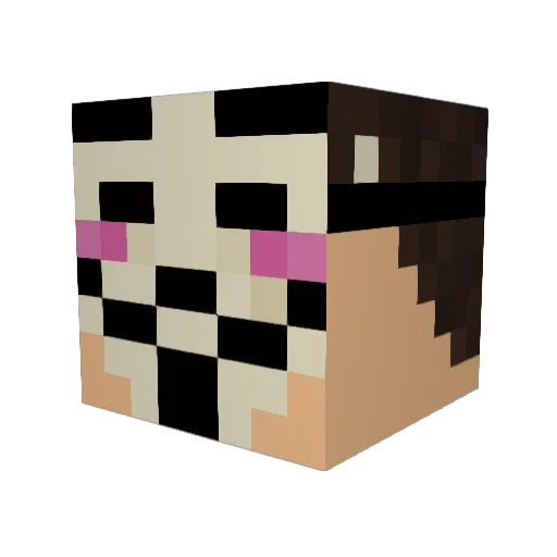 lets_build Minecraft avatar head, 3D render