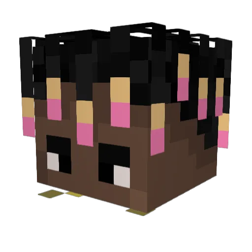 lets_go_staci Minecraft avatar head, 3D render