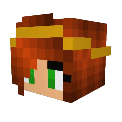 letsbenerds Minecraft avatar head, 3D render