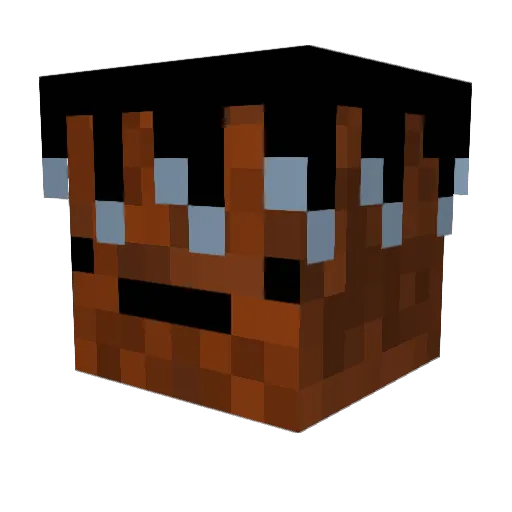 letsgetitdude Minecraft avatar head, 3D render