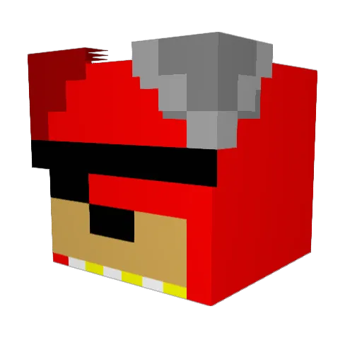 letsgomission Minecraft avatar head, 3D render