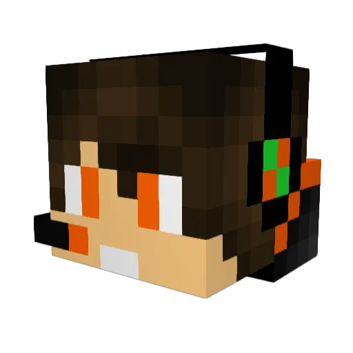 letsparty321 Minecraft avatar head, 3D render